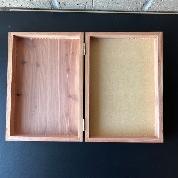 Vintage Cedar Polished Wood Holy Bible Empty Storage Box 6.5" X 9.5" - Picture 5 of 11